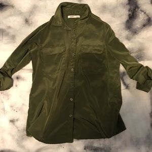 Olive Green Button-Down